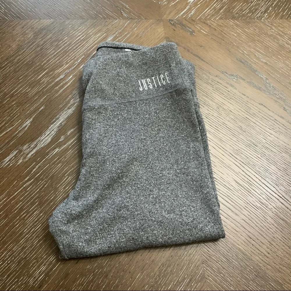 Justice gray stretchy leggings size 10